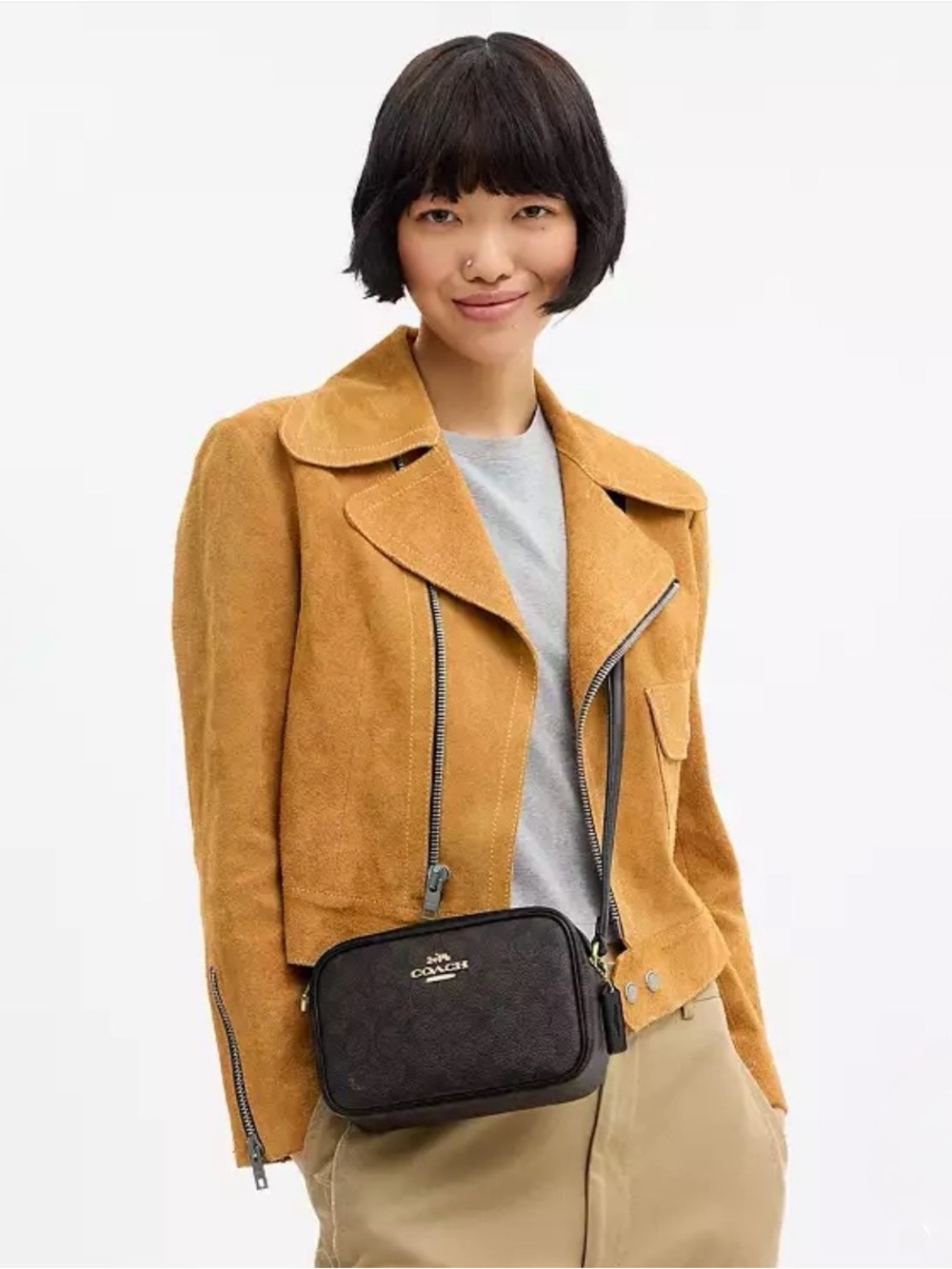 COACH MINI JAMIE CAMERA CROSSBODY BAG BROWN/BLACK - Picture 5 of 6